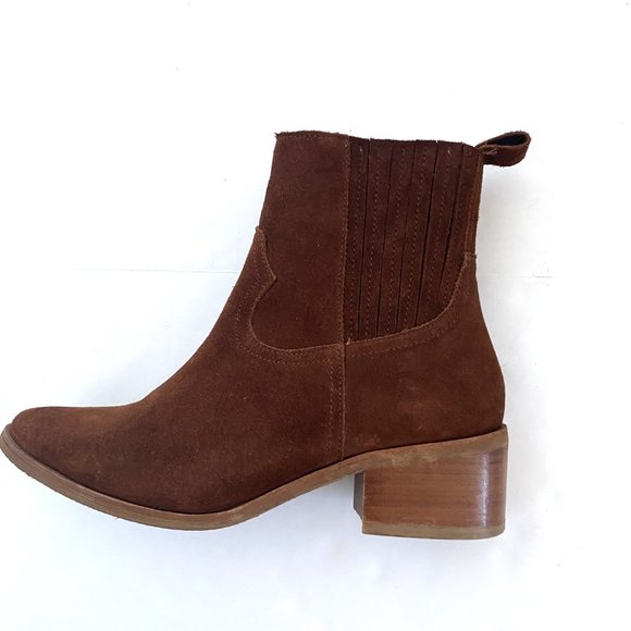 Steven by Steve Madden Brown Wayland Western Suede Boots - Picture 12 of 16